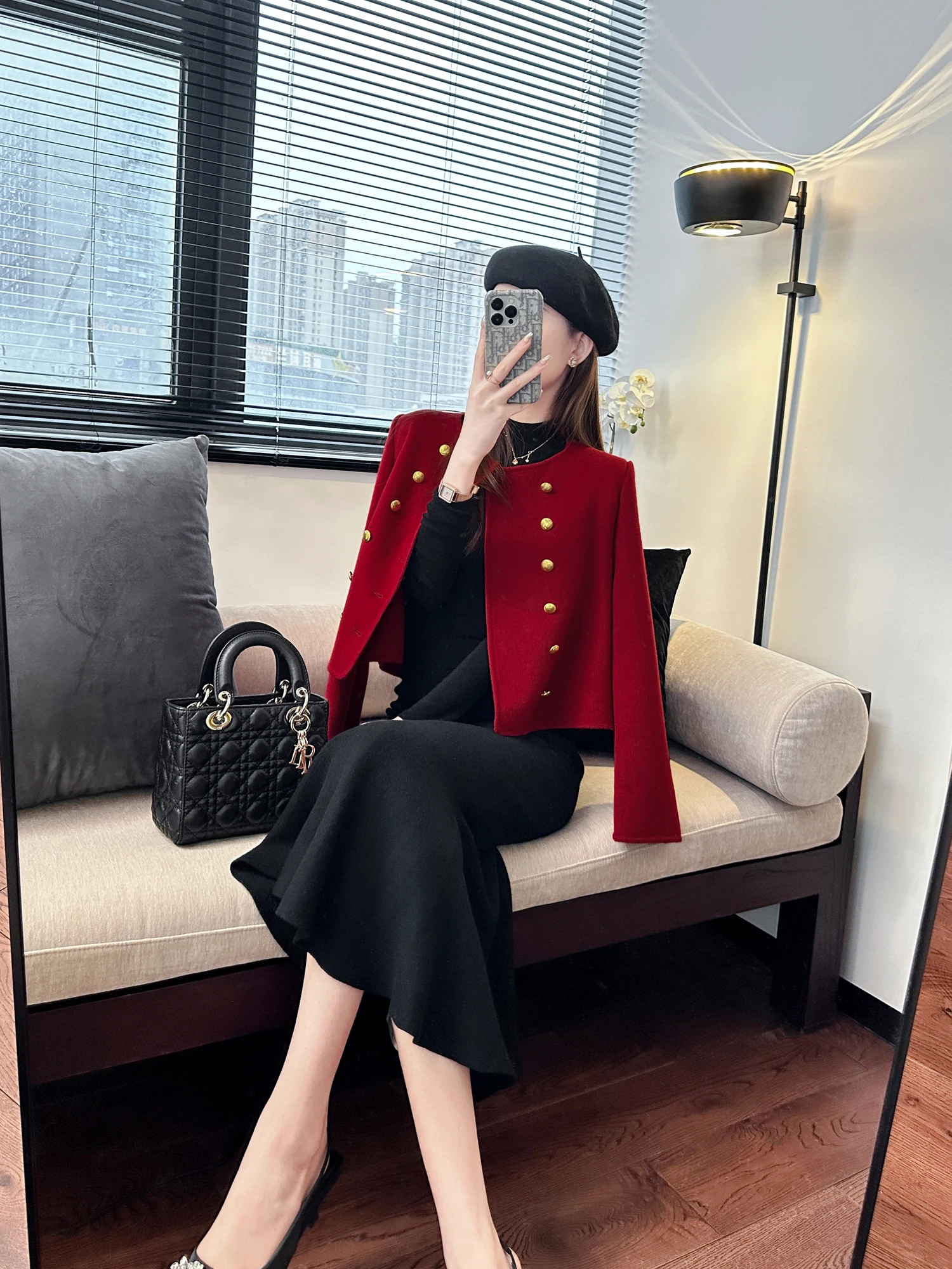 You See Premium ort Jaet with Gilt Buttons Clean Cut Retro Red Color Commute Sle Women's Faion Non-deformable Regular...
You See Premium ort Jaet with Gilt Buttons Clean Cut Retro Red Color Commute Sle Women's Faion Non-deformable Regular...