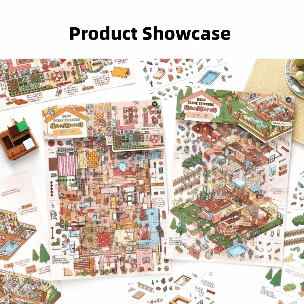 1 Set 2.5D Scene Building Stickers 2 Themes DIY Crafts Scrapbook Stickers PET Room Layout DIY Sticker Sheet Diary Decorating
1 Set 2.5D Scene Building Stickers 2 Themes DIY Crafts Scrapbook Stickers PET Room Layout DIY Sticker Sheet Diary Decorating