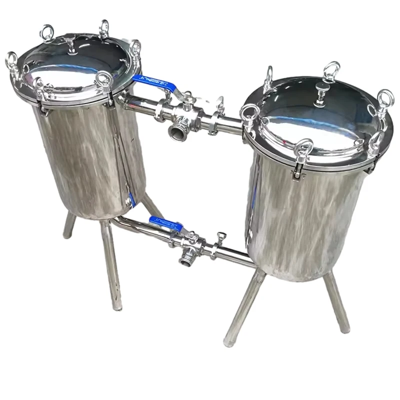 Food Grade Stainless Steel SS304 SS316L Dairy Processing Double Barrel Filter Milk Honey Duplex Bag Filter
Food Grade Stainless Steel SS304 SS316L Dairy Processing Double Barrel Filter Milk Honey Duplex Bag Filter