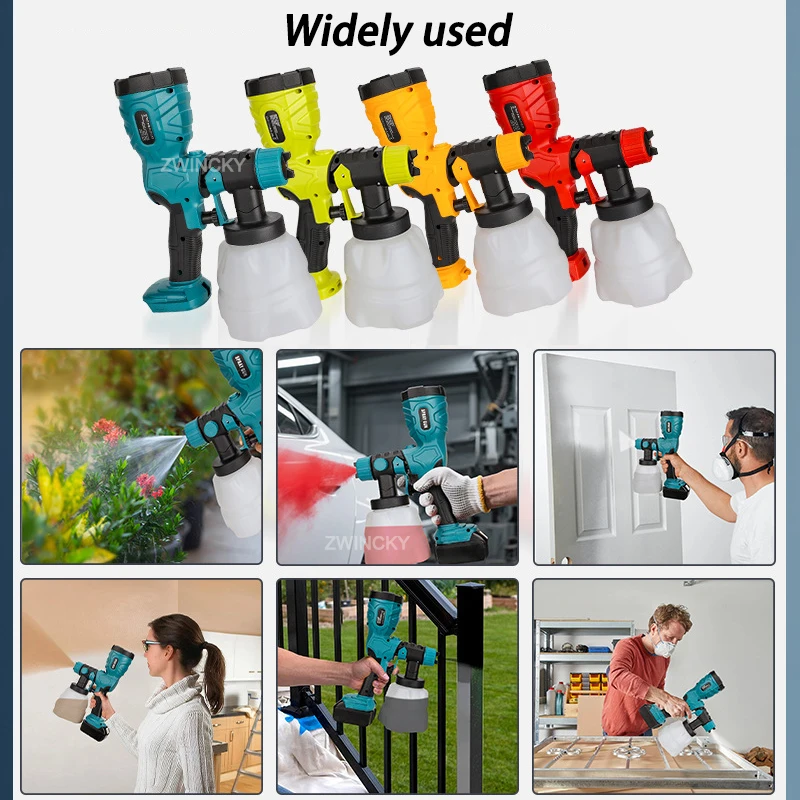 For Makita/Dewalt/Milwaukee/Bosch/Ryobi 18V Battery, Electric Spray Gun Paint Sprayer HVLP Auto Furniture Steel Coating Airbrush
For Makita/Dewalt/Milwaukee/Bosch/Ryobi 18V Battery, Electric Spray Gun Paint Sprayer HVLP Auto Furniture Steel Coating Airbrush