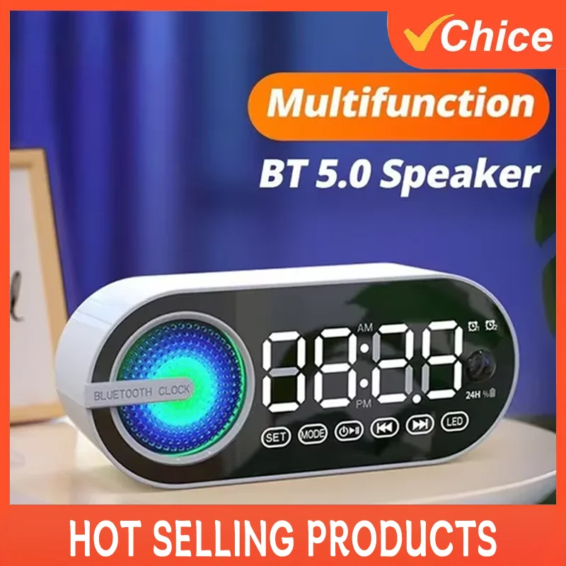 Digital Alarm Clock Wireless Bluetooth Speaker Support TF FM Radio Sound Box Bass Subwoofer Boombox Desktop Music Player
Digital Alarm Clock Wireless Bluetooth Speaker Support TF FM Radio Sound Box Bass Subwoofer Boombox Desktop Music Player