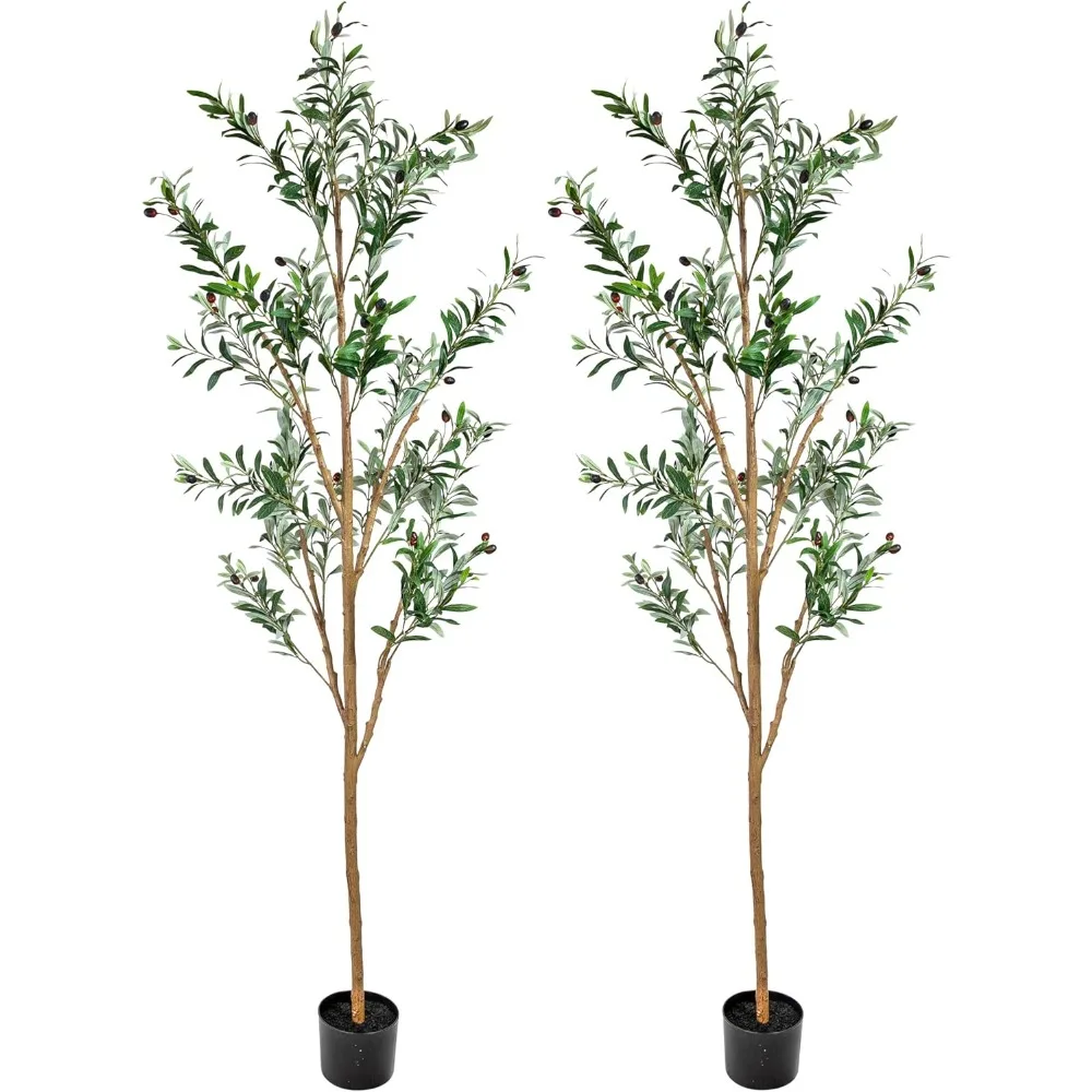 Sunnydaze Fake Olive Tree - 6ft Tall Faux Olive Tree with Pot - Indoor Artificial Plant with Black Weighted Base and Silk Leaves
Sunnydaze Fake Olive Tree - 6ft Tall Faux Olive Tree with Pot - Indoor Artificial Plant with Black Weighted Base and Silk Leaves