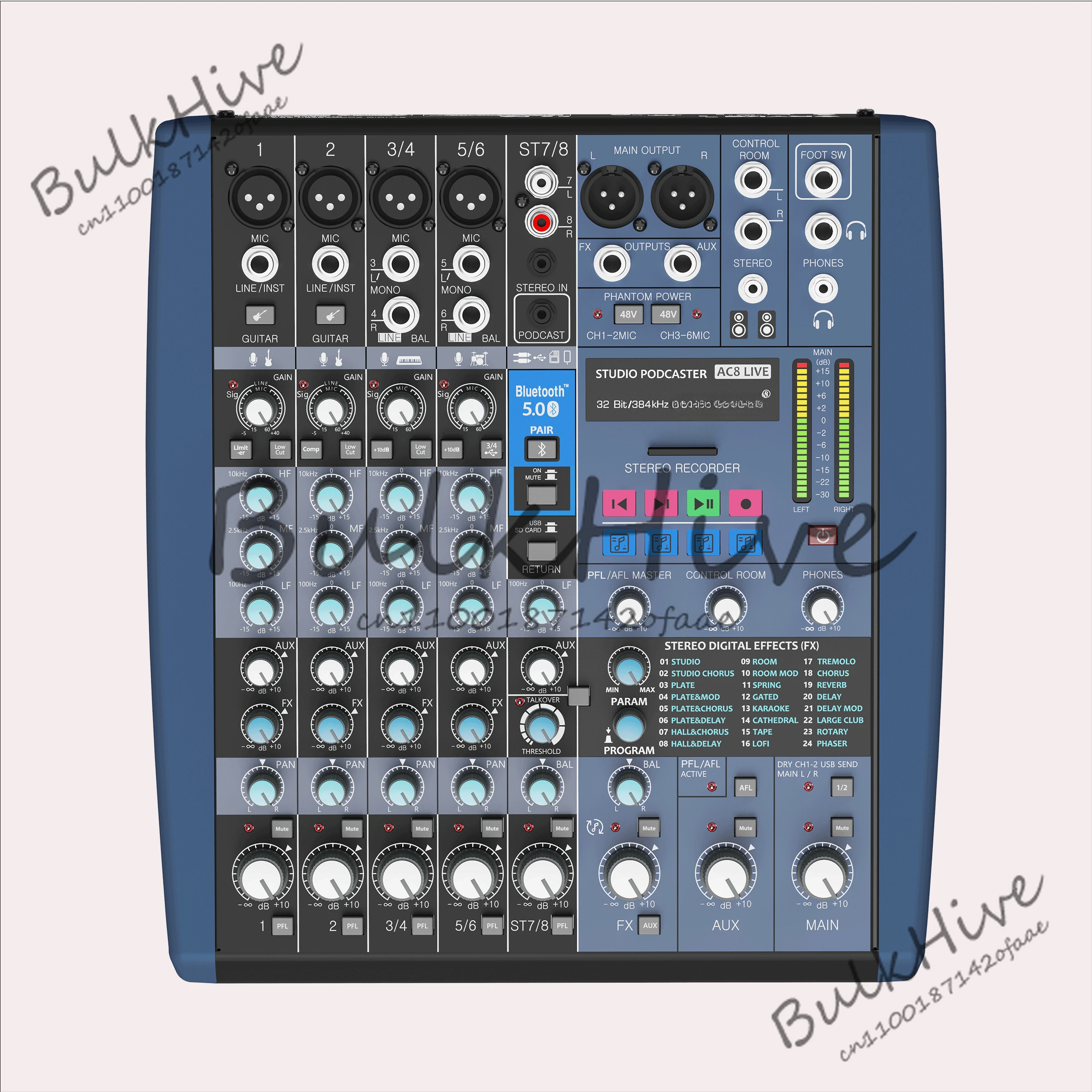 AC8PRO Аранжировщик Микшерный многодорожечный USB-запись Bluetooth-эффекты Профессиональная студийная микшерная консоль
AC8PRO Аранжировщик Микшерный многодорожечный USB-запись Bluetooth-эффекты Профессиональная студийная микшерная консоль