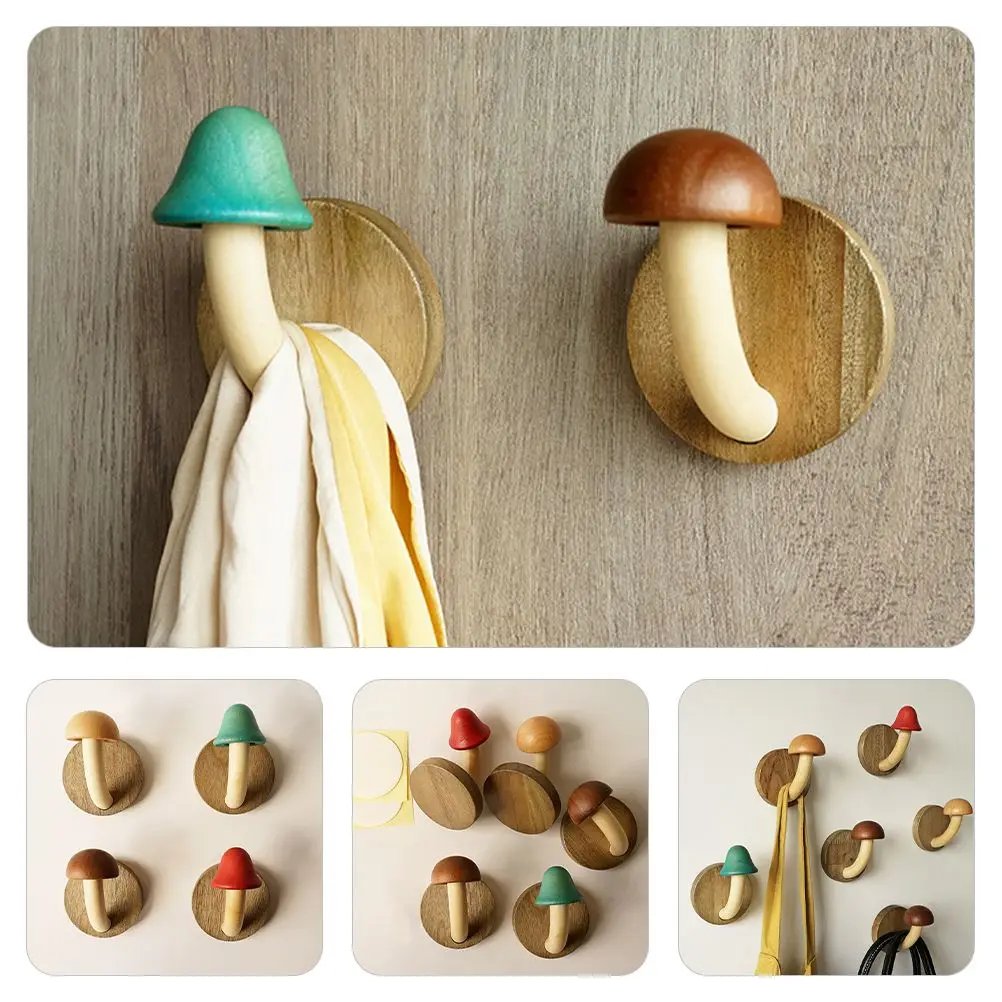 4 Pcs Coat Hook Mushrooms Adhesive Hat Hooks for Wall Decorative Towel Wooden Hanging Mount Small
4 Pcs Coat Hook Mushrooms Adhesive Hat Hooks for Wall Decorative Towel Wooden Hanging Mount Small