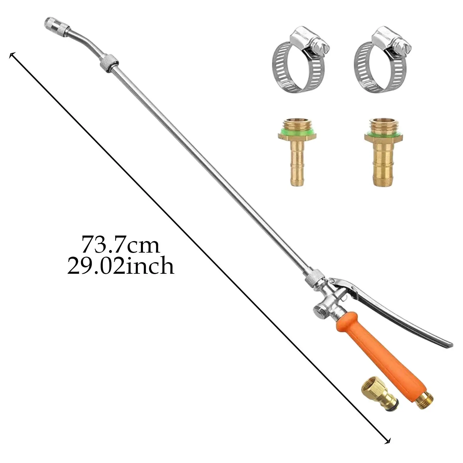 Water Spray Wand Adjustable Brass Lance with Hose Connector for Gardening Sprayer and Outdoor Garden Maintenance
Water Spray Wand Adjustable Brass Lance with Hose Connector for Gardening Sprayer and Outdoor Garden Maintenance