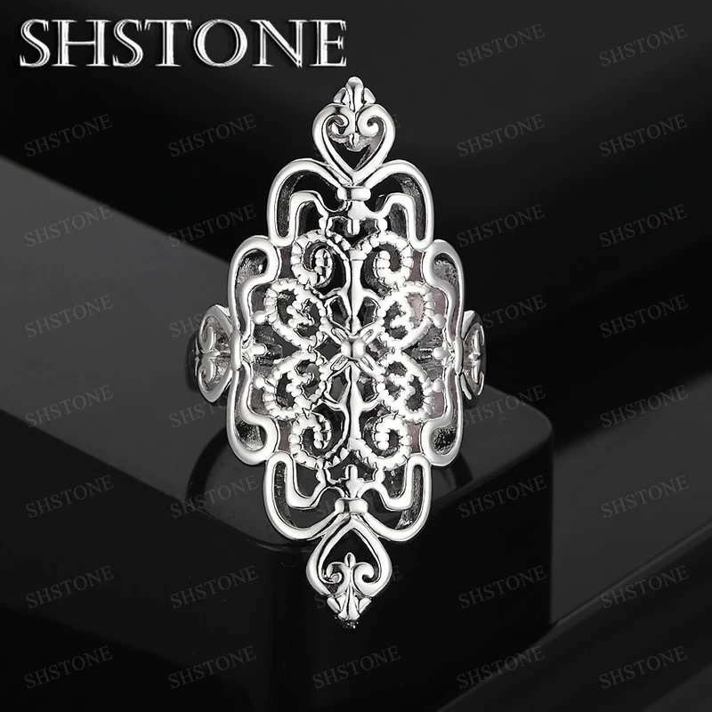 925 Sterling Silver Noble Retro Hollow Carving Pattern Ring Fashion Party Lady Engagement Wedding Accessories Delicate Jewelry
925 Sterling Silver Noble Retro Hollow Carving Pattern Ring Fashion Party Lady Engagement Wedding Accessories Delicate Jewelry