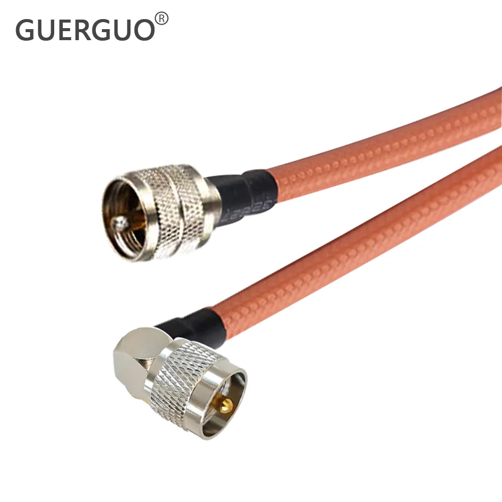 RG400 Cable UHF Male to UHF Male Right Angle 90 Degree Plug High Quality Low Loss 50-3 50 Ohm RF Coaxial Cable Jumper Adapter
RG400 Cable UHF Male to UHF Male Right Angle 90 Degree Plug High Quality Low Loss 50-3 50 Ohm RF Coaxial Cable Jumper Adapter