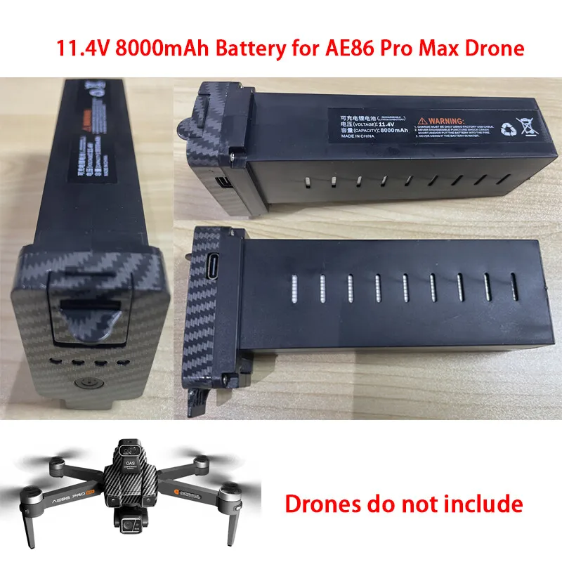 Original 11.4V 8000mAh Battery for AE86ProMax+ Drone Quadcopter
Original 11.4V 8000mAh Battery for AE86ProMax+ Drone Quadcopter