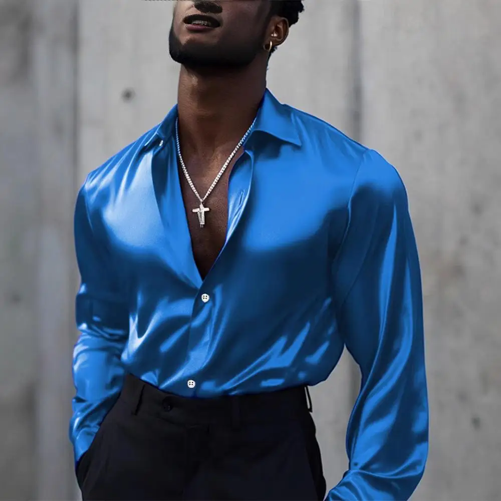 Men's Long Sleeve Silk Shirt Home Comfortable Thickened Fleece Anti-deformation Pure Color Casual Business Dress Shirt
Men's Long Sleeve Silk Shirt Home Comfortable Thickened Fleece Anti-deformation Pure Color Casual Business Dress Shirt