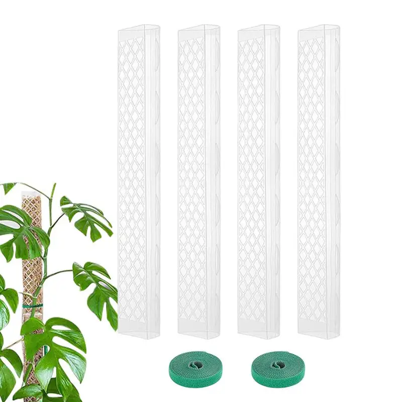 

4Pcs 24 Inch Plastic Plant Climbing Column Sphagnum Moss Pole Plants Growing Support Stand Water-Retaining Plant