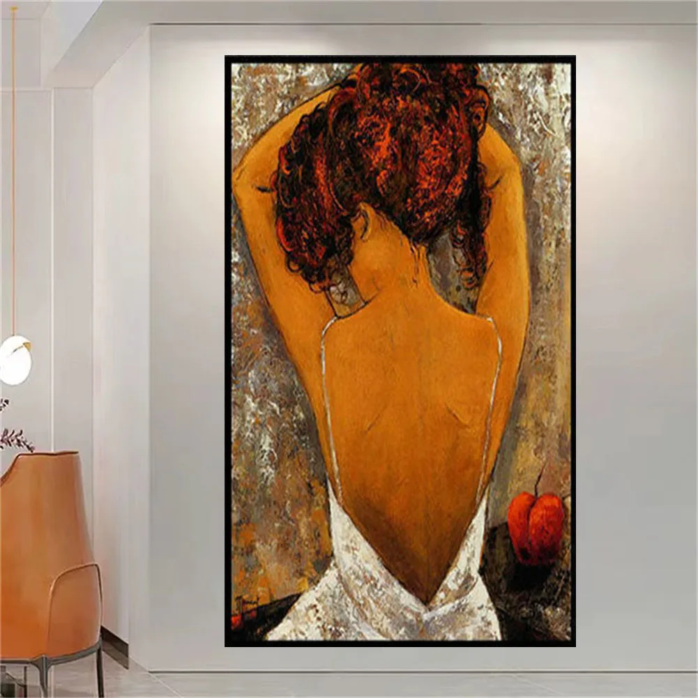 100% Handpainted Brown Retro Oil Painting Woman Wall Art For Porch Aisle Home Decor Drawing Vertical Bedroom Canvas Mural Gift
100% Handpainted Brown Retro Oil Painting Woman Wall Art For Porch Aisle Home Decor Drawing Vertical Bedroom Canvas Mural Gift