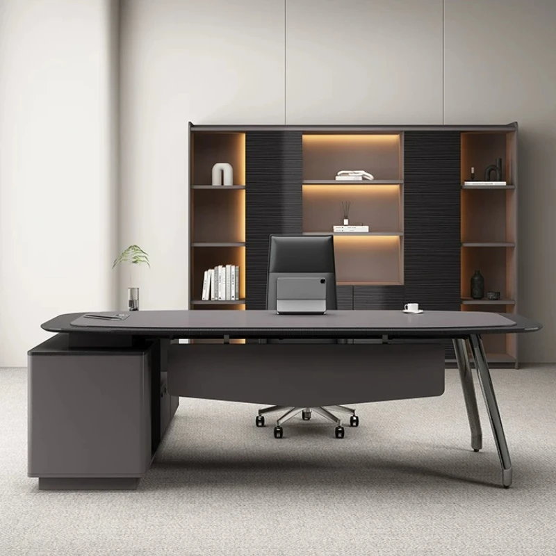 LMM light luxury senior sense manager president desk and chairs, modern minimalist office desk
LMM light luxury senior sense manager president desk and chairs, modern minimalist office desk