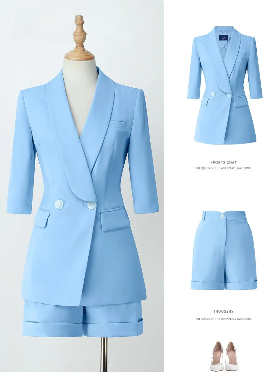 Elegant High Waist Suit Short Pants Set for Women Fashionable Stylish Spring Summer Commute Style Button Placket Pocket Detail
Elegant High Waist Suit Short Pants Set for Women Fashionable Stylish Spring Summer Commute Style Button Placket Pocket Detail