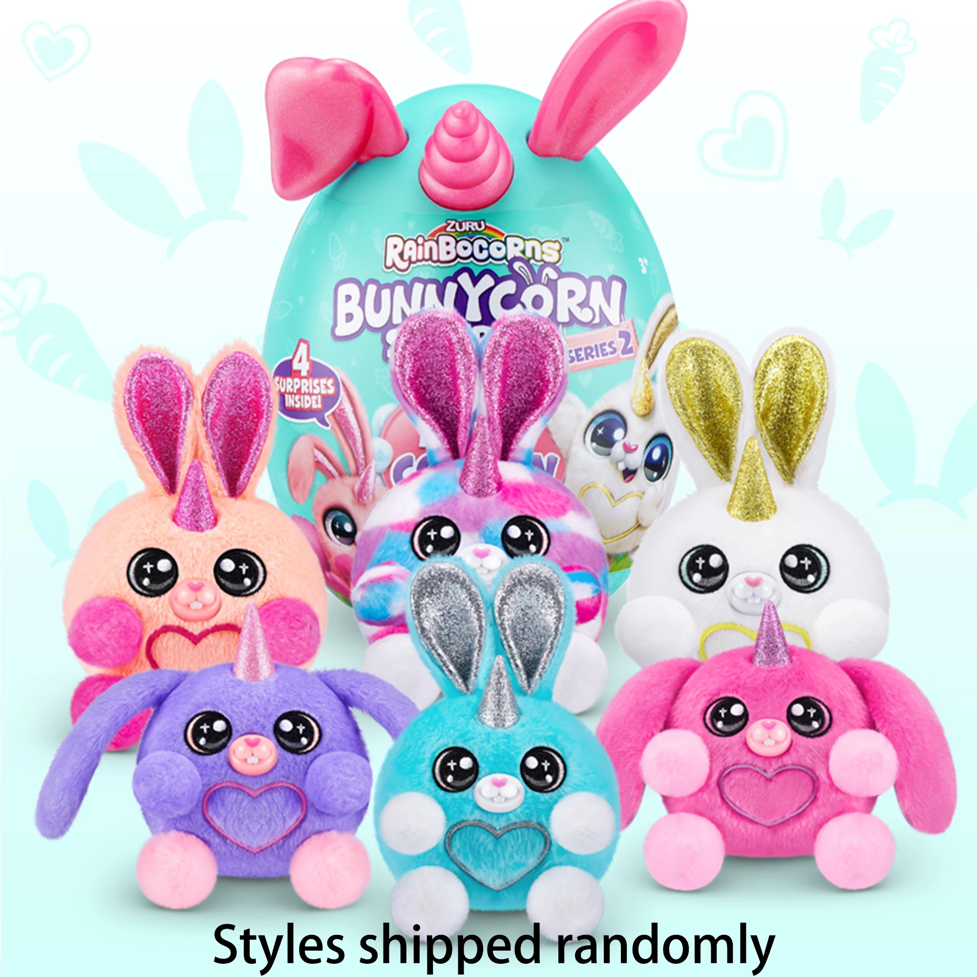 ZURU Bunny Corn Surprise Plush Toy Blind Box Collectible Cute Rabbit Bling Ear Surprise Eggs Doll Girls & Children Birthday Gift
ZURU Bunny Corn Surprise Plush Toy Blind Box Collectible Cute Rabbit Bling Ear Surprise Eggs Doll Girls & Children Birthday Gift