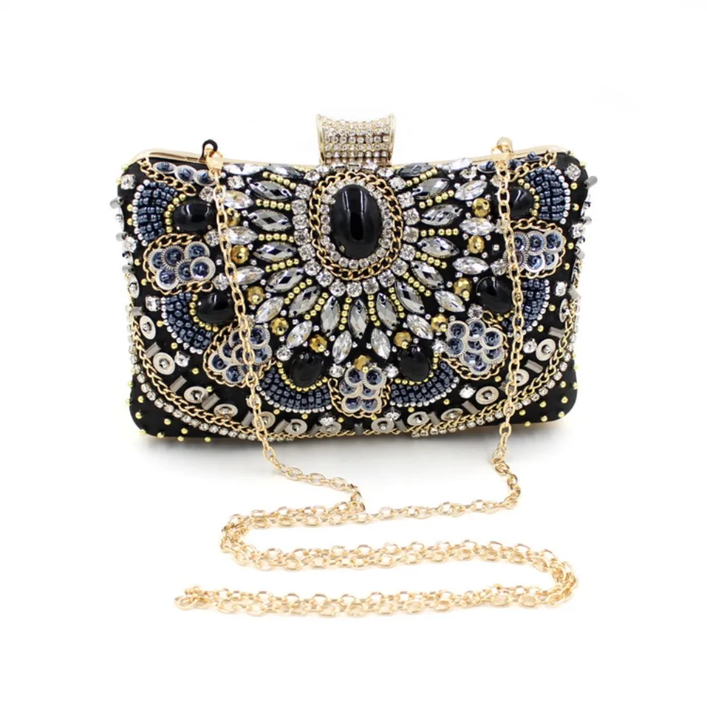Vintage Beaded Diamond Dinner Clutch Bag For Women, Featuring Black Gemstones Handmade String Embroidery Unique Choice Banquets
Vintage Beaded Diamond Dinner Clutch Bag For Women, Featuring Black Gemstones Handmade String Embroidery Unique Choice Banquets