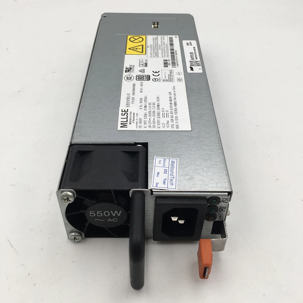 00FK930 94Y8137 94Y8138 94Y8139 550W For IBM Server Power Supply X3550 X3650 X3500 M5
00FK930 94Y8137 94Y8138 94Y8139 550W For IBM Server Power Supply X3550 X3650 X3500 M5