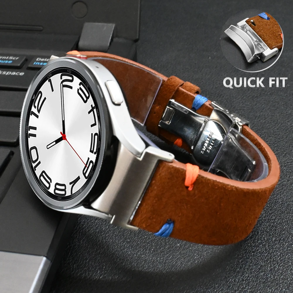 Ремешок кожаный для Samsung Galaxy Watch 4 5 Pro 45 40 44 мм, быстросъемный браслет без зазора для galaxy 6/4 Classic 43 47 мм 42 46 мм
Ремешок кожаный для Samsung Galaxy Watch 4 5 Pro 45 40 44 мм, быстросъемный браслет без зазора для galaxy 6/4 Classic 43 47 мм 42 46 мм