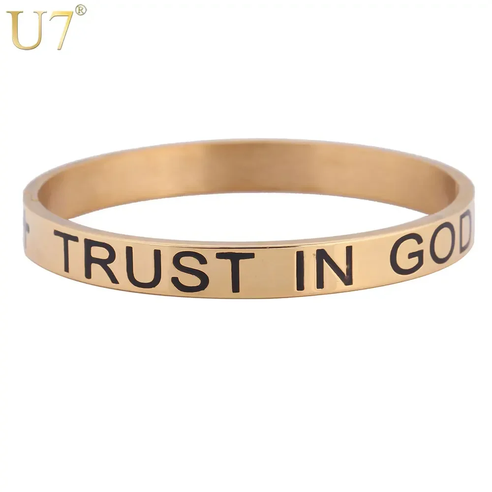 U7 TRUST IN GOD INFINITELY Cross Engraved 7mm Stainless Steel Bracelet Bangle for Man Woman Faith Religous Jewelry QC24
U7 TRUST IN GOD INFINITELY Cross Engraved 7mm Stainless Steel Bracelet Bangle for Man Woman Faith Religous Jewelry QC24