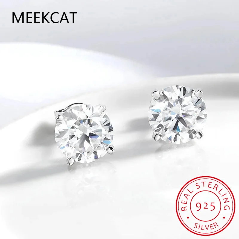 Premium 0.5-1ct Moissanite Diamond Stud Earrings For Women Top Quality S925 Sterling Silver Sparkling Wedding Jewelry Brincos
Premium 0.5-1ct Moissanite Diamond Stud Earrings For Women Top Quality S925 Sterling Silver Sparkling Wedding Jewelry Brincos