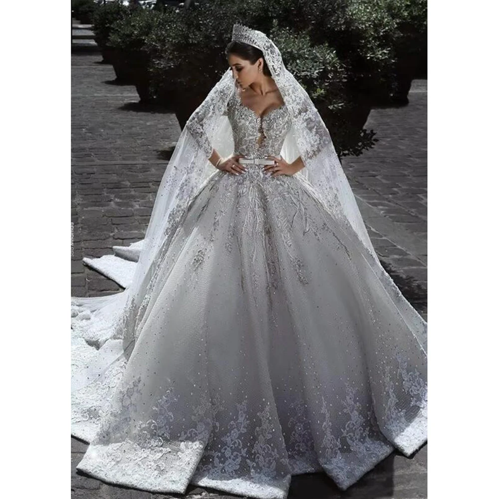 High-end Evening Dresses Full Sleeves Floor Length Square Collar Appliques Shiny Sequined Smart Women Evening Ball Gowns
High-end Evening Dresses Full Sleeves Floor Length Square Collar Appliques Shiny Sequined Smart Women Evening Ball Gowns