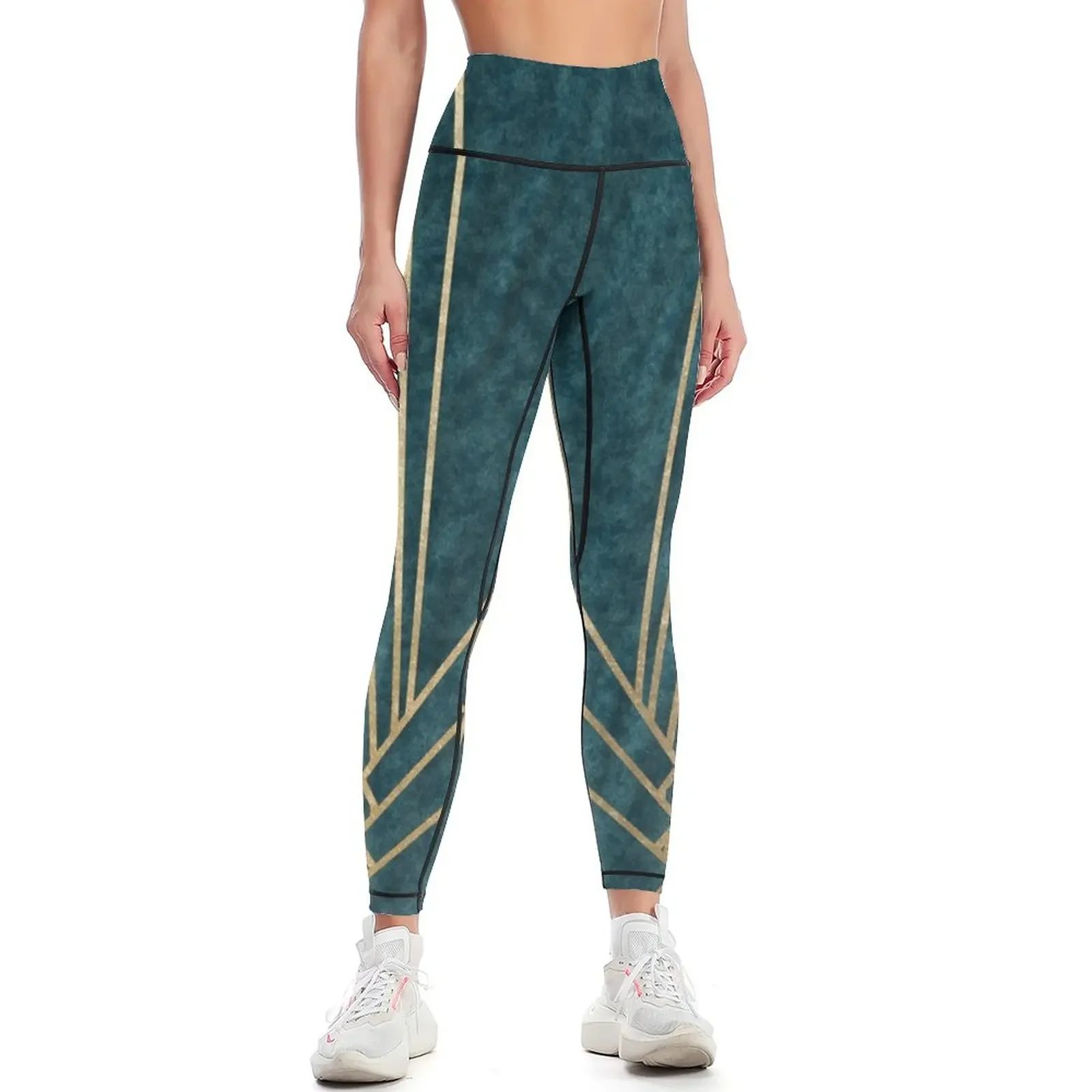 Art Deco glamour - teal and gold Leggings joggers for Sportswear woman gym Sports pants for active wear Womens Leggings 
Art Deco glamour - teal and gold Leggings joggers for Sportswear woman gym Sports pants for active wear Womens Leggings