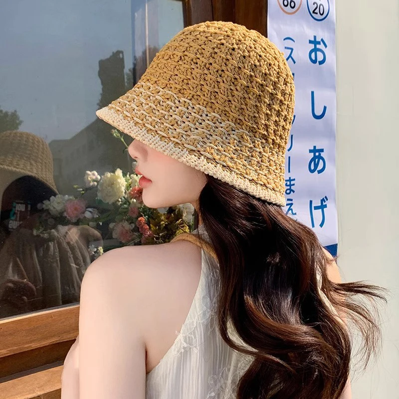 Beach Korean Straw Hat Summer Women Visor Breathable Chic Bucket Hats Fisherman Cap Hand Weaving Girl Fishing Sun Caps For Women
Beach Korean Straw Hat Summer Women Visor Breathable Chic Bucket Hats Fisherman Cap Hand Weaving Girl Fishing Sun Caps For Women