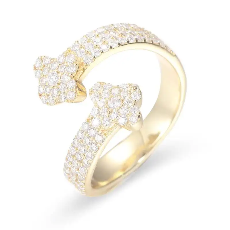 Europe United States New S925 Silver Gold Plated Moissanite Ring Trendy Alloy Hip-hop Fashion Accessories Men Open Ring
Europe United States New S925 Silver Gold Plated Moissanite Ring Trendy Alloy Hip-hop Fashion Accessories Men Open Ring