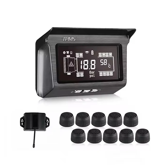 Wireless Digital ABS TPMS for Trucks Buses 6-Wheel Sensor Solar Tire Pressure Mon itoring System Big Truck 6-Wheel Sensor Tire 
Wireless Digital ABS TPMS for Trucks Buses 6-Wheel Sensor Solar Tire Pressure Mon itoring System Big Truck 6-Wheel Sensor Tire