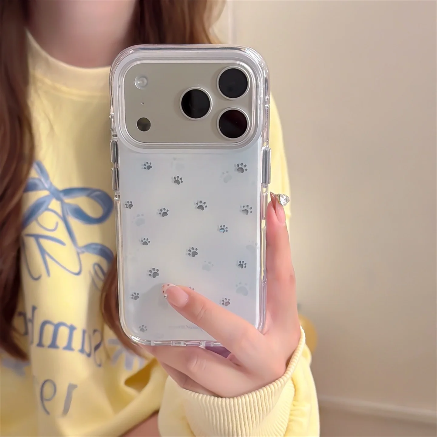Adorable Footprint iPhone 17 pro Max Protection Case Cute Anti-Fall Korean Style Phone Cover Suitable for 16 pro 15 14 Mo...
Adorable Footprint iPhone 17 pro Max Protection Case Cute Anti-Fall Korean Style Phone Cover Suitable for 16 pro 15 14 Mo...