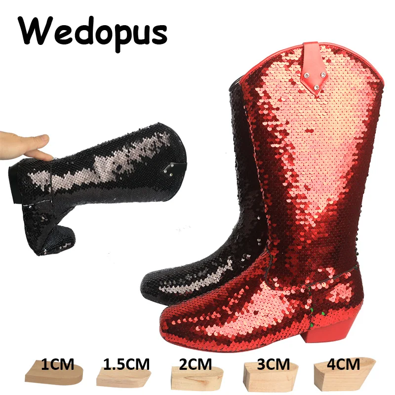 Wedopus блестки Bling красные, черные блестящие зимние вечерние танцевальные ботинки на замшевой подошве женские ботинки для танцев в помещении на индивидуальном каблуке
Wedopus блестки Bling красные, черные блестящие зимние вечерние танцевальные ботинки на замшевой подошве женские ботинки для танцев в помещении на индивидуальном каблуке