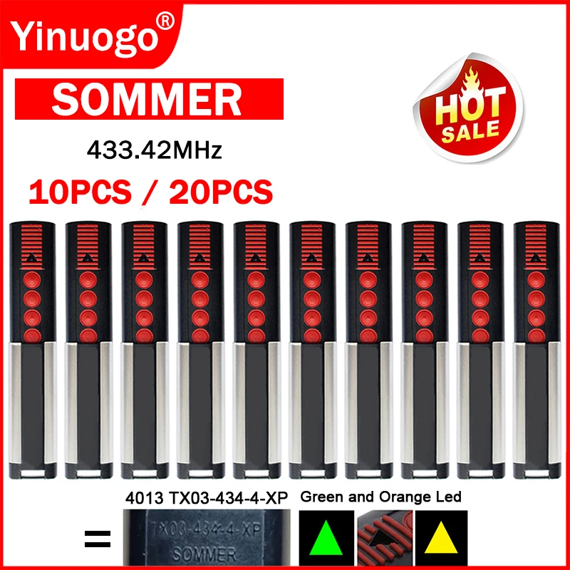 SOMMER 434.42MHz TX03 434 4 XP Garage Door Remote Control 434MHz SOMMER 4013 TX03-434-4-XP Remote Control Gate Hand Transmitter
SOMMER 434.42MHz TX03 434 4 XP Garage Door Remote Control 434MHz SOMMER 4013 TX03-434-4-XP Remote Control Gate Hand Transmitter