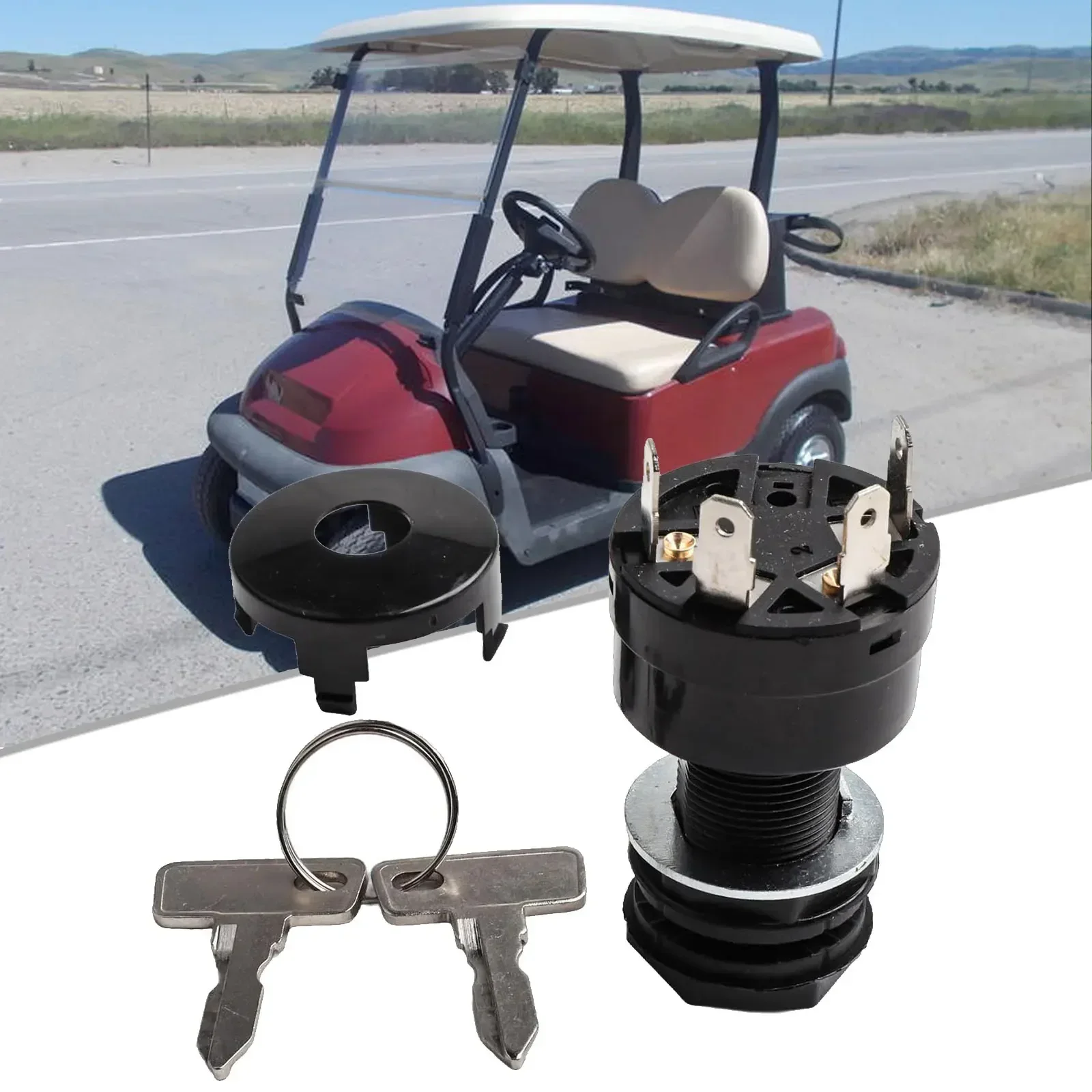Ignition Key Switch Designed to Replace OE# 1025151 01 in All Compatible For Club Cars from 2004 Onward Includes Two Keys
Ignition Key Switch Designed to Replace OE# 1025151 01 in All Compatible For Club Cars from 2004 Onward Includes Two Keys