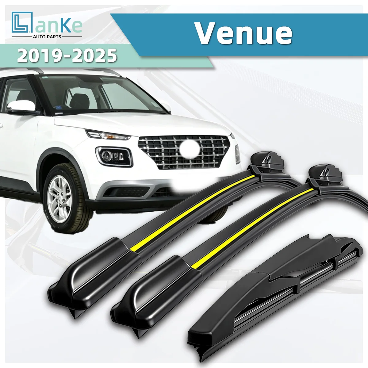 Lanke Wiper Fit For Hyundai Venue (2019-2025) Natural Rubber Strip Boneless Silent Car Front Windshield Wiper Blade Auto parts
Lanke Wiper Fit For Hyundai Venue (2019-2025) Natural Rubber Strip Boneless Silent Car Front Windshield Wiper Blade Auto parts