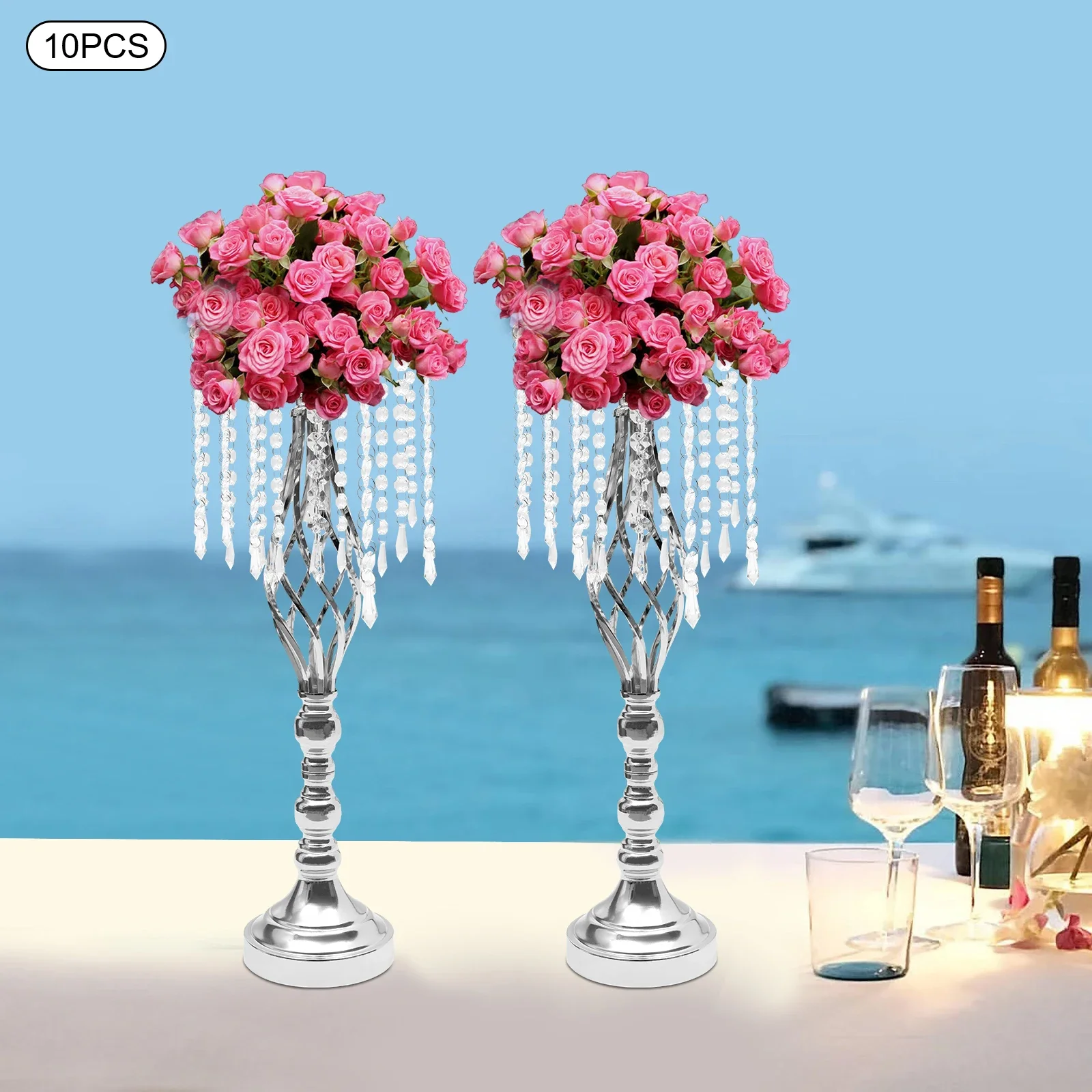10Pcs Metal Candle Holders Wedding Decoration Flower Stand Crystal Candle Flower Holder Centerpiece Table Party Candlestick
10Pcs Metal Candle Holders Wedding Decoration Flower Stand Crystal Candle Flower Holder Centerpiece Table Party Candlestick