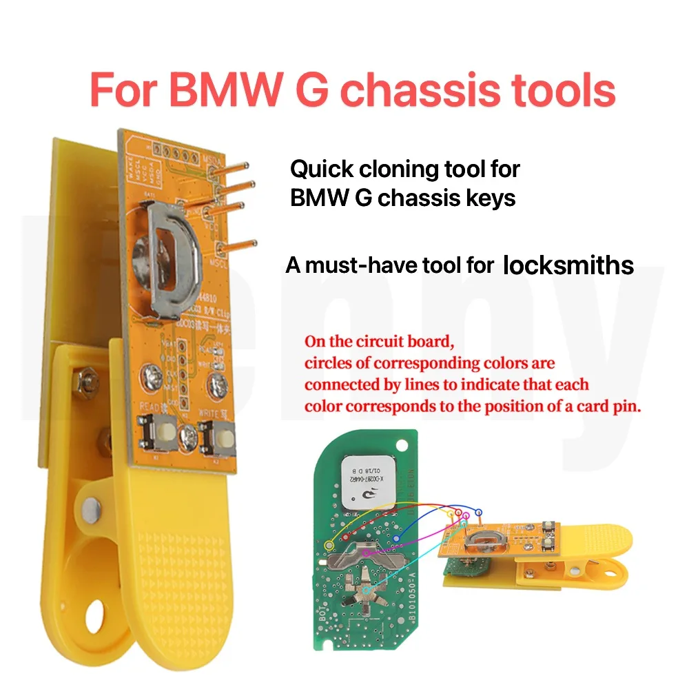 A five-hole pin programming tool for quickly copying and reading the original BMW G chassis car key, including encryption chip,
A five-hole pin programming tool for quickly copying and reading the original BMW G chassis car key, including encryption chip,