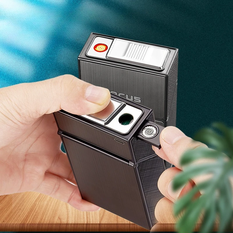 Electric Coil Tungsten Lighter with Waterproof Cigarette Box and USB Flameless High Power Cigarette Lighters Multifunction Gifts
Electric Coil Tungsten Lighter with Waterproof Cigarette Box and USB Flameless High Power Cigarette Lighters Multifunction Gifts