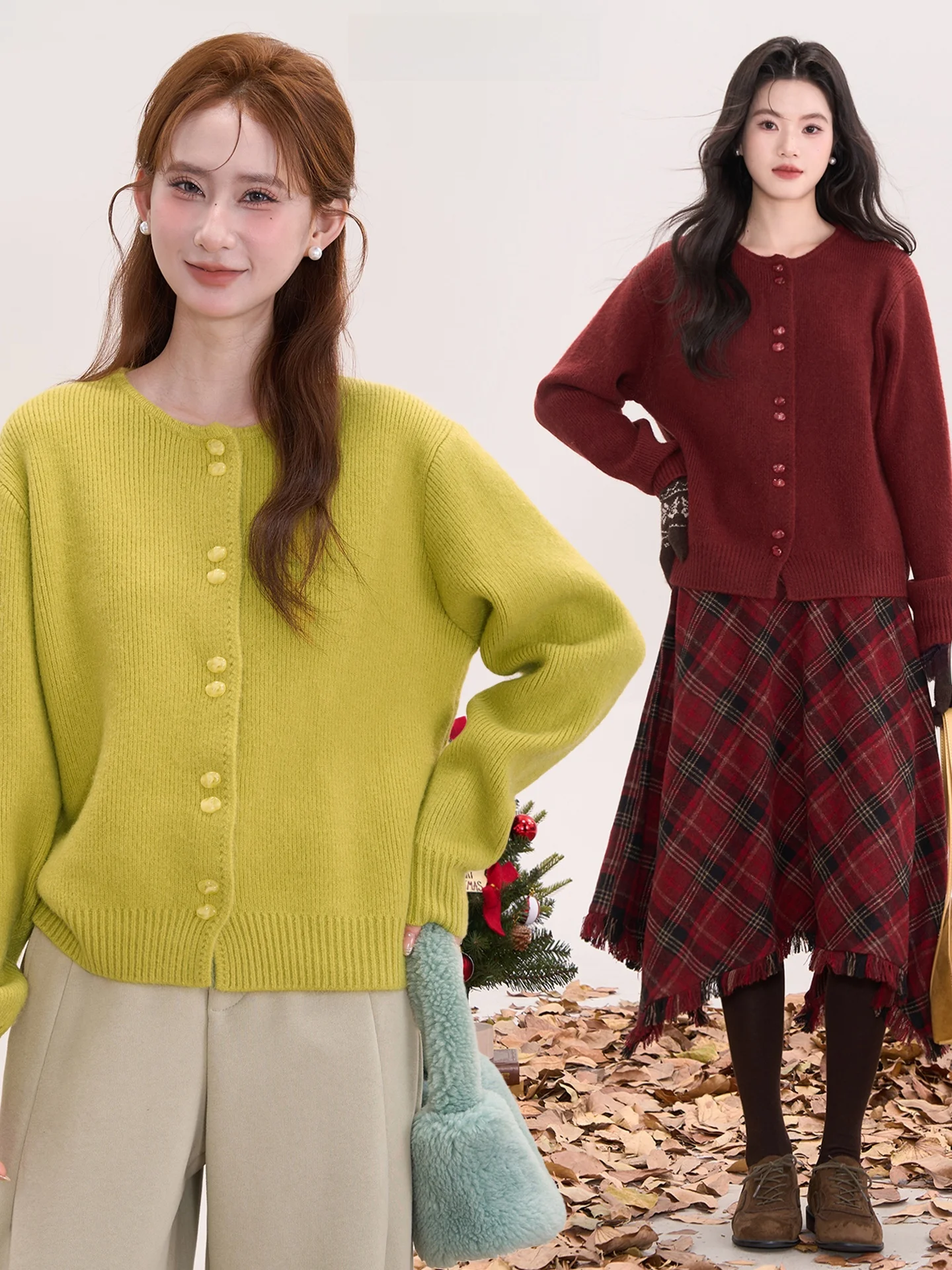 Ele Knitted Sweater with Button round Ne Open Cardigan Long Sve Winter Top for Women by Heme from Flower Field Window
Ele Knitted Sweater with Button round Ne Open Cardigan Long Sve Winter Top for Women by Heme from Flower Field Window
