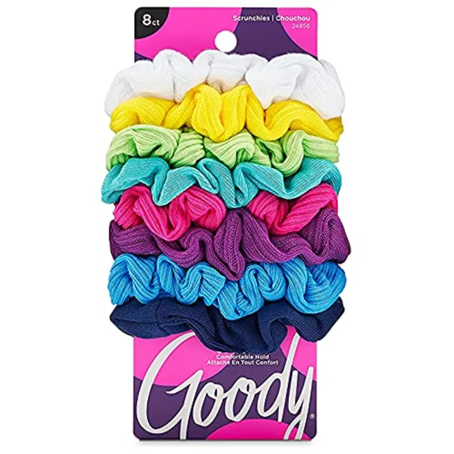 Limited-time offer Goody Ouchless Jersey Scrunchies - 8 Ct, Assorted Neon Rainbow Tones, Damage-Free, Dentless and Secure Hold
Limited-time offer Goody Ouchless Jersey Scrunchies - 8 Ct, Assorted Neon Rainbow Tones, Damage-Free, Dentless and Secure Hold