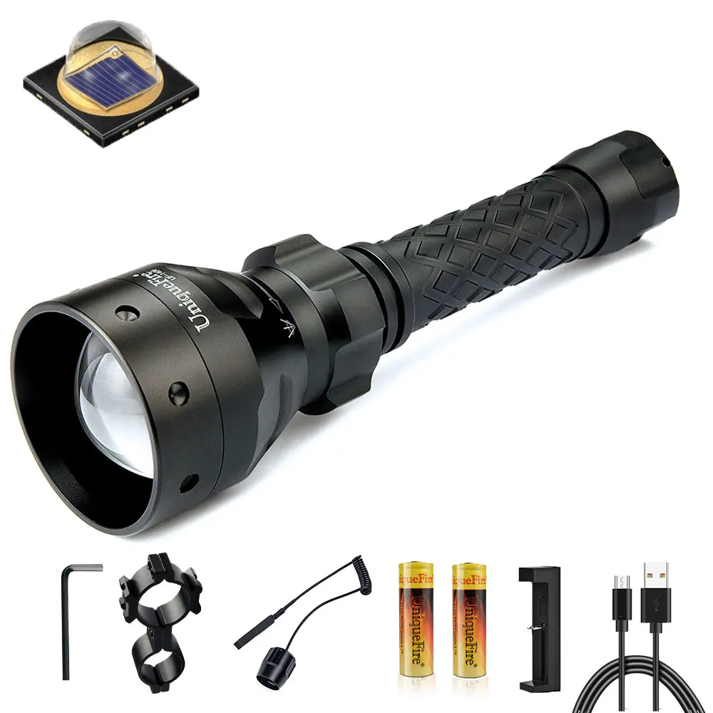 Светодиодный инфракрасный Охотничий Тактический фонарик UniqueFire T50 1406 нм, 5 Вт, ИК, нм, масштабируемый фонарик с 3 режимами, фонарик + зарядное устройство + пульт дистанционного управления + крепление
Светодиодный инфракрасный Охотничий Тактический фонарик UniqueFire T50 1406 нм, 5 Вт, ИК, нм, масштабируемый фонарик с 3 режимами, фонарик + зарядное устройство + пульт дистанционного управления + крепление