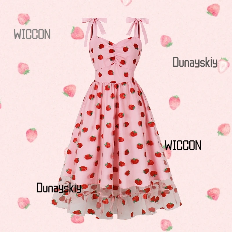 Christmas strawberry print waist slimming mesh Lolita dress summer Anime Jirai Kei kawaii daily beach Halloween party cosplay
Christmas strawberry print waist slimming mesh Lolita dress summer Anime Jirai Kei kawaii daily beach Halloween party cosplay