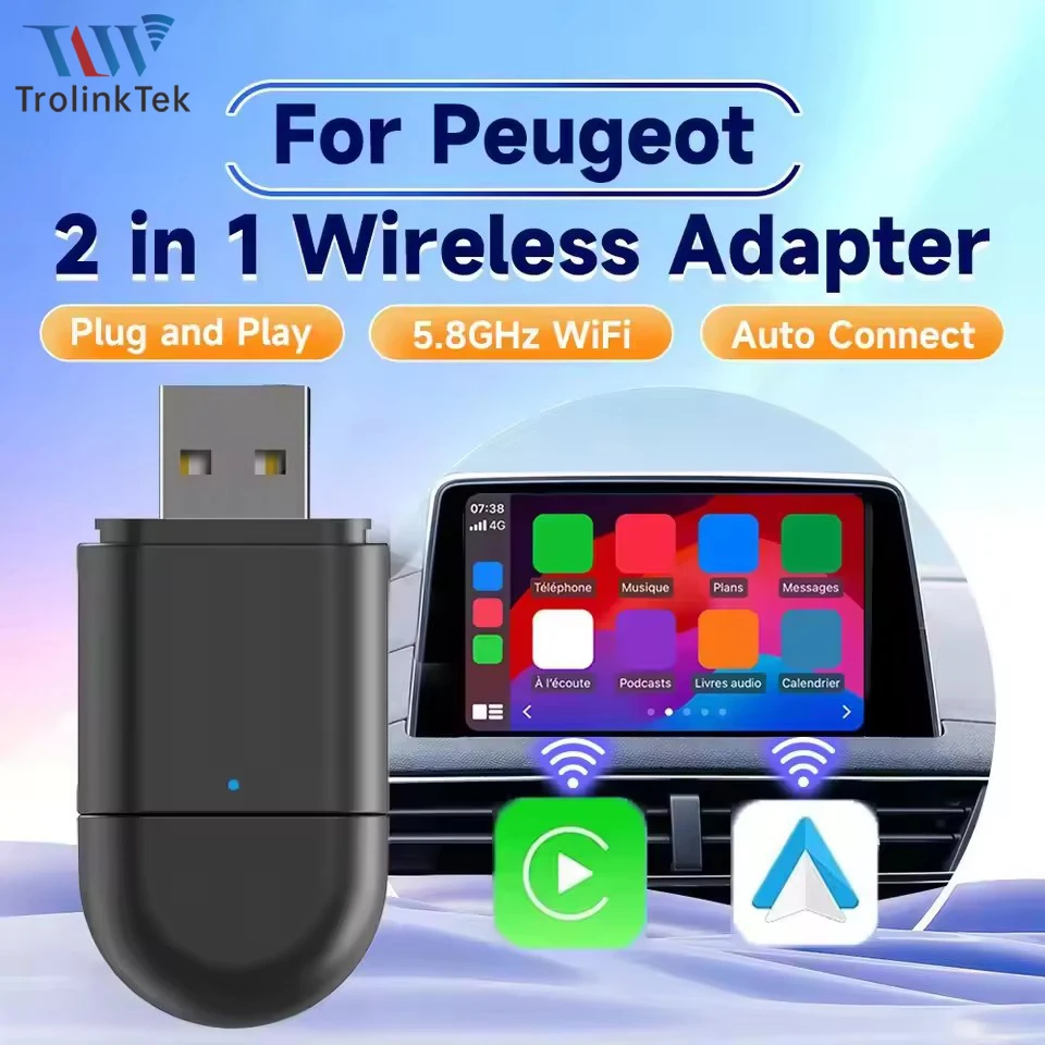 Новый беспроводной адаптер CarPlay Android Auto 2 в 1 AI Box Smart Mini Box, совместимый с 99% автомобилями Plug Play WiFi Smart Dongle
Новый беспроводной адаптер CarPlay Android Auto 2 в 1 AI Box Smart Mini Box, совместимый с 99% автомобилями Plug Play WiFi Smart Dongle