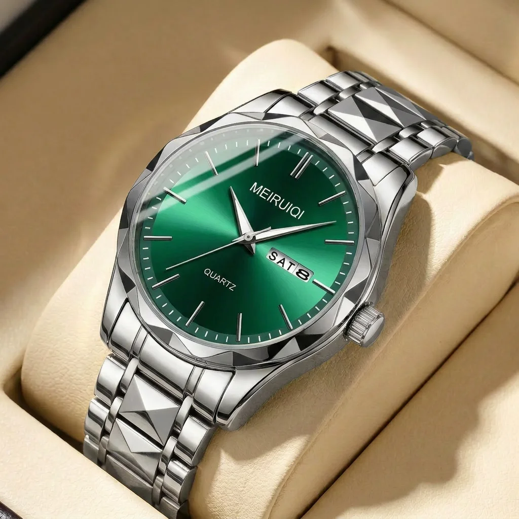 1pcs Men's green dial alloy strap vintage fashion classic business calendar details Quartz Watch for business party holiday
1pcs Men's green dial alloy strap vintage fashion classic business calendar details Quartz Watch for business party holiday