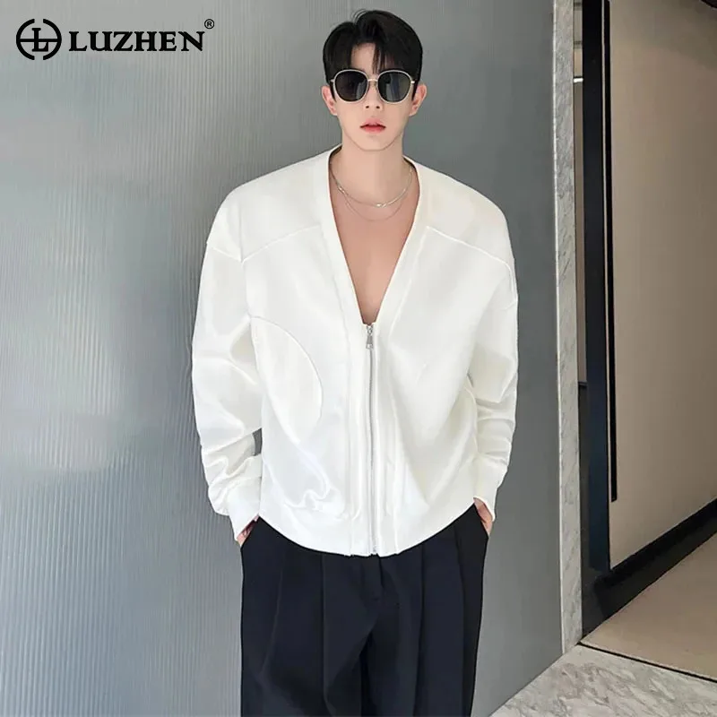 Куртка LUZHEN с V-образным вырезом в корейском стиле, элегантная мужская одежда, модный повседневный уличный свитшот, трендовая модель 2025 года, молодежная повседневная куртка, новинка JY5964
Куртка LUZHEN с V-образным вырезом в корейском стиле, элегантная мужская одежда, модный повседневный уличный свитшот, трендовая модель 2025 года, молодежная повседневная куртка, новинка JY5964