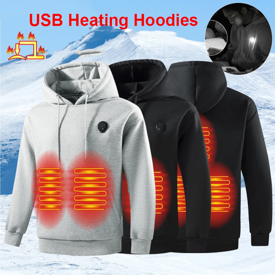USB Heating Hoodie Men 5 Zones Electric Heated Hoodies Autumn Winter Warm Hoodies Male Big Size 5XL
USB Heating Hoodie Men 5 Zones Electric Heated Hoodies Autumn Winter Warm Hoodies Male Big Size 5XL