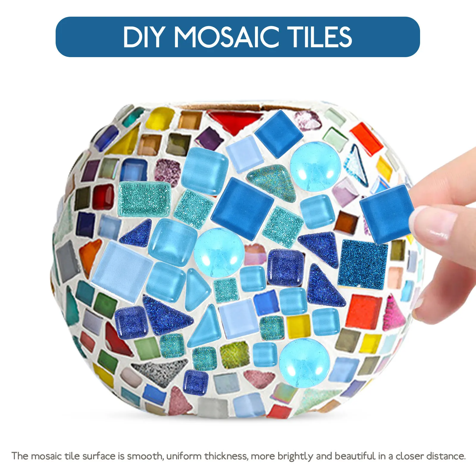 1 Bucket Mosaic Decorative Tiles DIY Craft Supplies Color Glass Pieces for Home Garden Wall Art Bright Long-Lasting Finish
1 Bucket Mosaic Decorative Tiles DIY Craft Supplies Color Glass Pieces for Home Garden Wall Art Bright Long-Lasting Finish