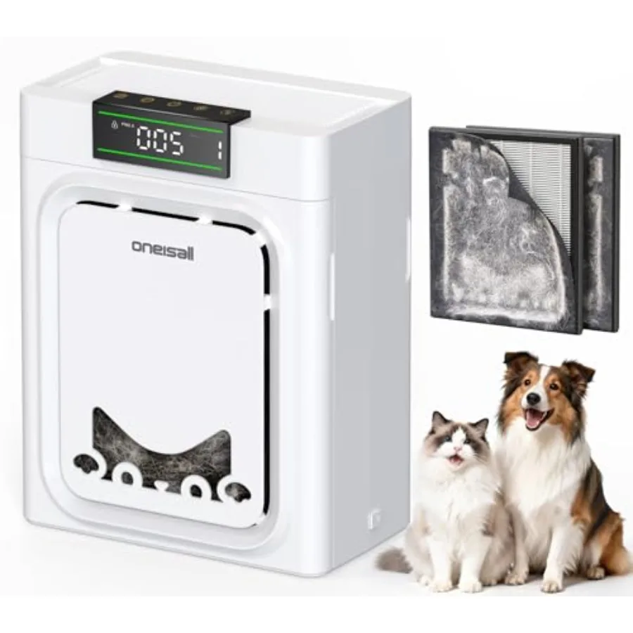 Air Purifier for Home Pets with Double-Sided Washable HEPA Filters in White for Large Rooms up to 2200Ft Removes Dander Odors A
Air Purifier for Home Pets with Double-Sided Washable HEPA Filters in White for Large Rooms up to 2200Ft Removes Dander Odors A
