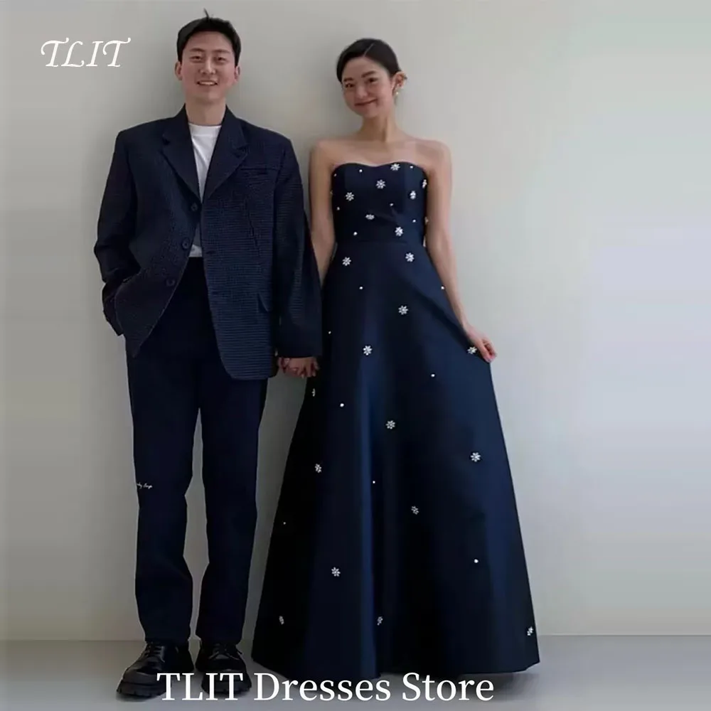 TLIT Simple Silk Satin A-line Evening Dresses Strapless Prom Gowns Korea Wedding Dresses Photo Shoot Bead Gown Customized
TLIT Simple Silk Satin A-line Evening Dresses Strapless Prom Gowns Korea Wedding Dresses Photo Shoot Bead Gown Customized