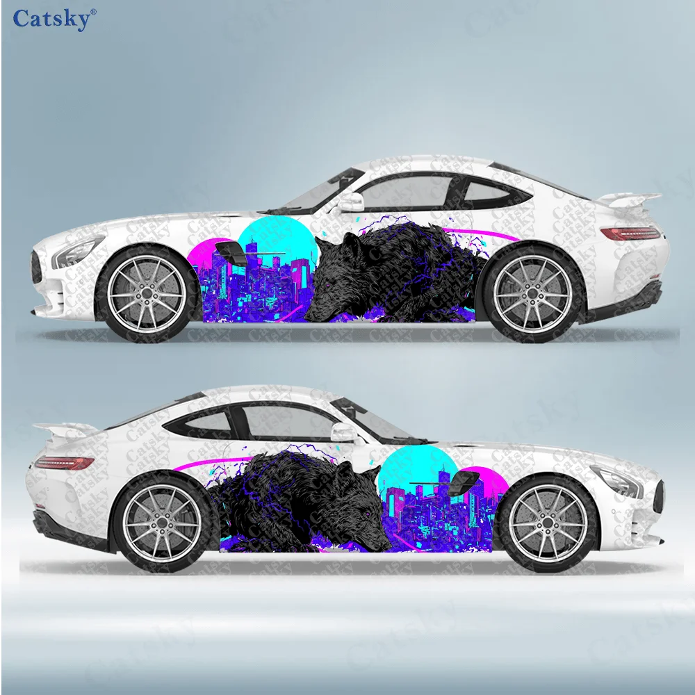 2pcs Neon Color Black Wolf Car Side Wraps, Self-Adhesive PVC Waterproof & Scratch-Resistant Stickers, Car Accessory Gift
2pcs Neon Color Black Wolf Car Side Wraps, Self-Adhesive PVC Waterproof & Scratch-Resistant Stickers, Car Accessory Gift