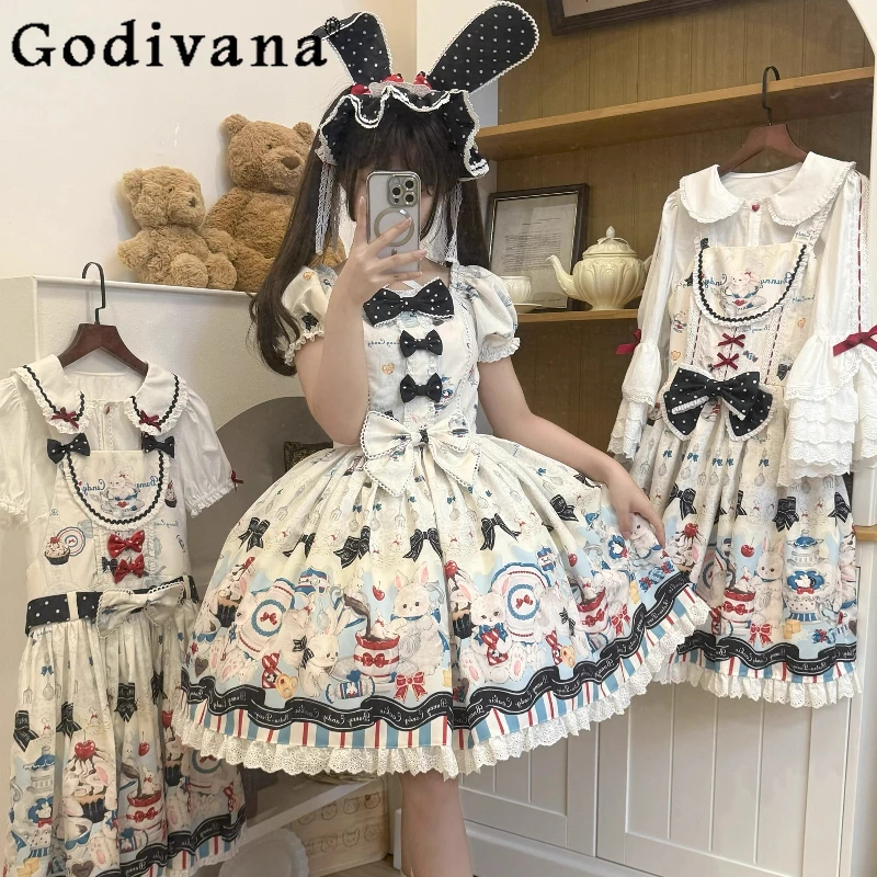 Japanese Lolita Cos Dresses Soft Girls Sweet Cute Bow Print Sleeveless Mini Strap Dress JSK Princess Birthday Party Y2K Dress
Japanese Lolita Cos Dresses Soft Girls Sweet Cute Bow Print Sleeveless Mini Strap Dress JSK Princess Birthday Party Y2K Dress