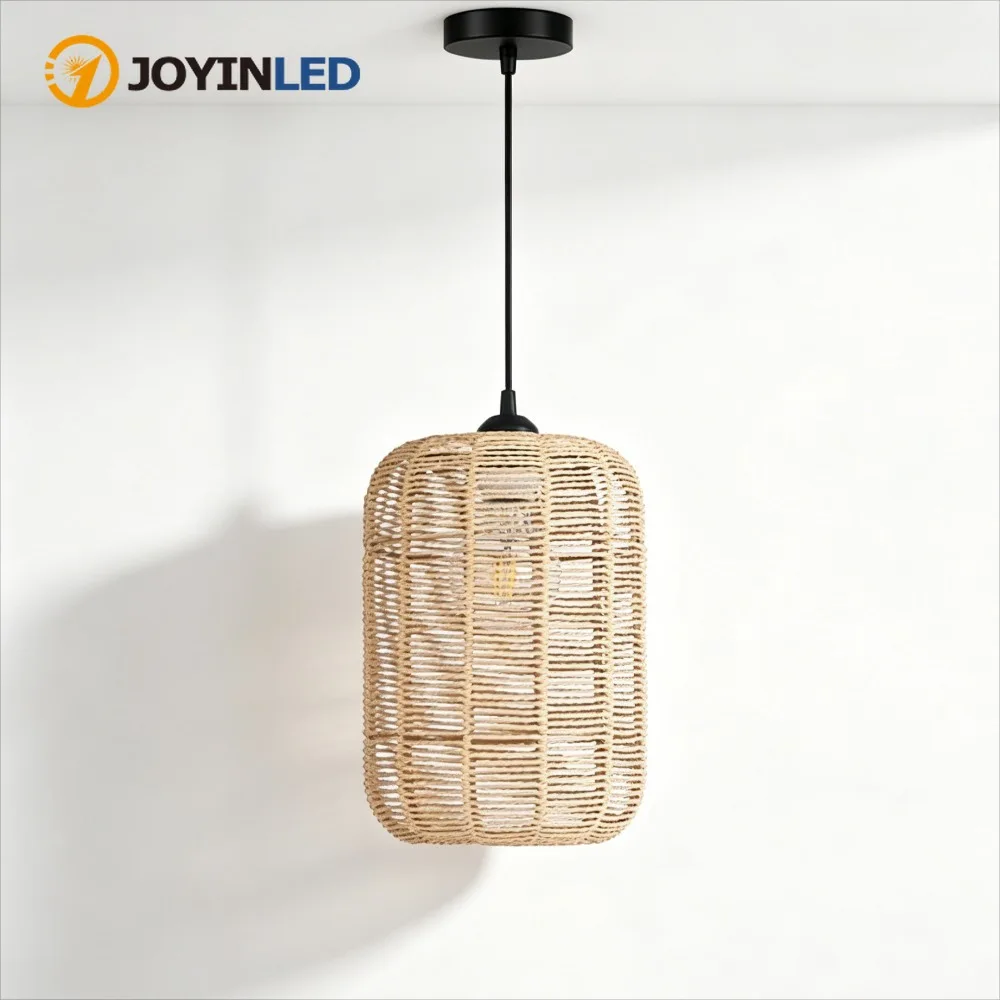 JOYINLED Boho Pendant Light Flush Mount Hanging Light Rattan Ceiling Woven Lamp Shade Basket for Kitchen Island Dinning Table
JOYINLED Boho Pendant Light Flush Mount Hanging Light Rattan Ceiling Woven Lamp Shade Basket for Kitchen Island Dinning Table